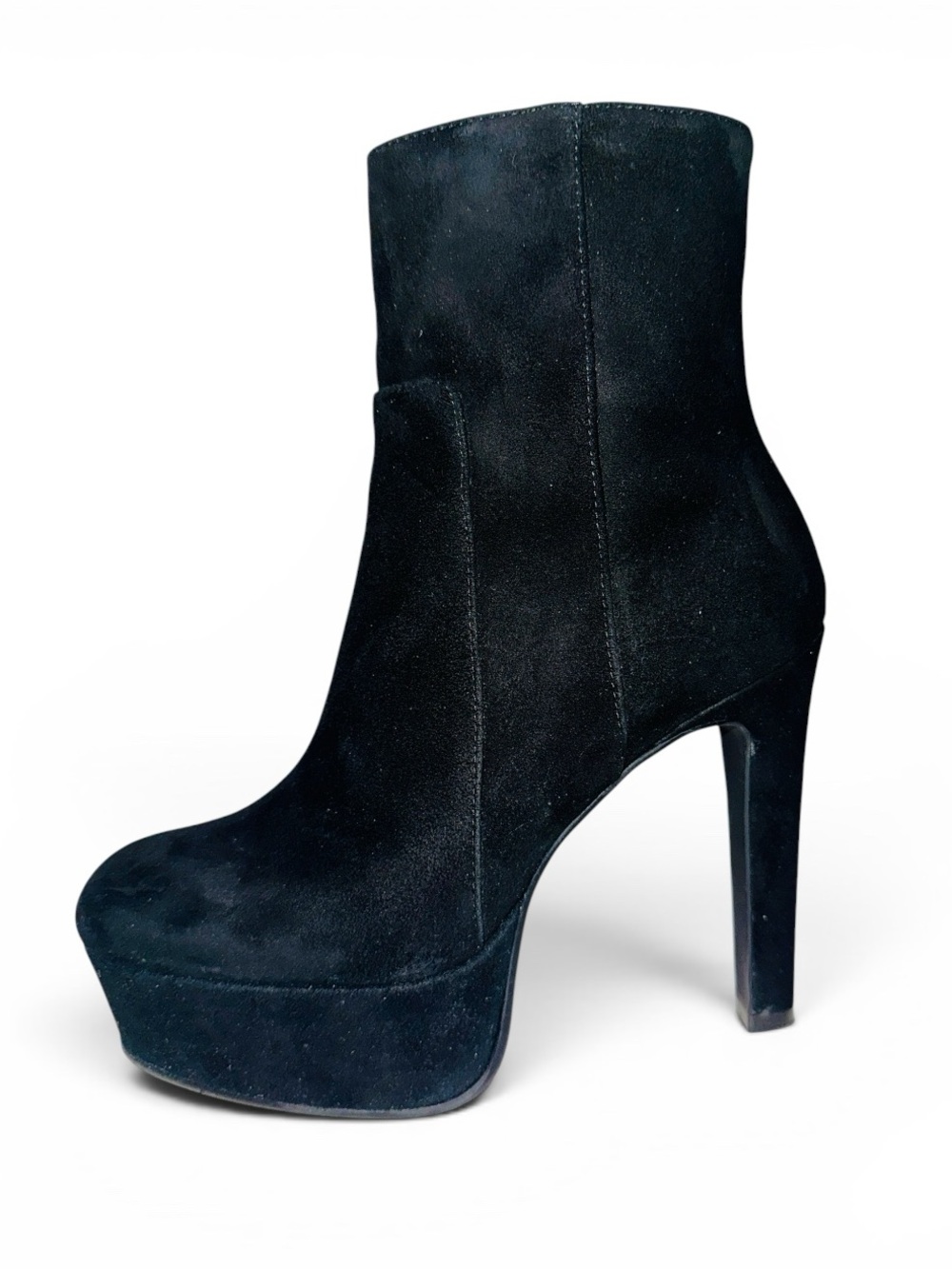 Stuart Weitzman Ave 130 Black Suede Platfrom Stiletto Bootie Size 6